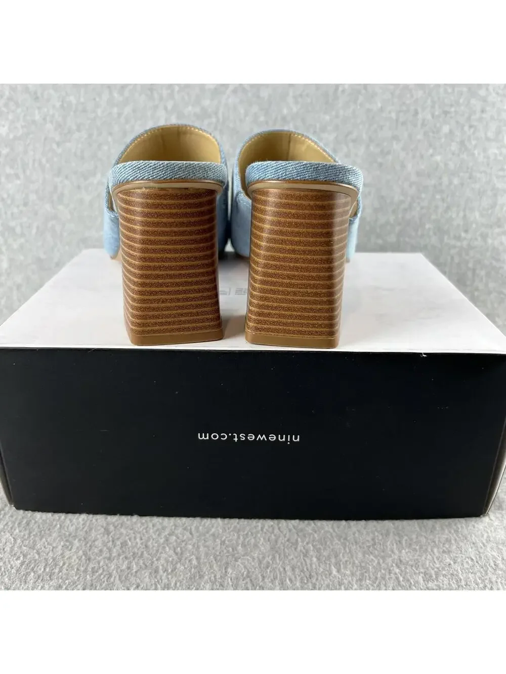 Nine West Heel Mule slide sandals Size 9 Women’s Y2K Chucky Block Slip on